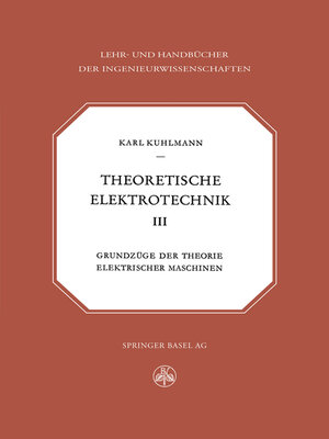 cover image of Theoretische Elektrotechnik